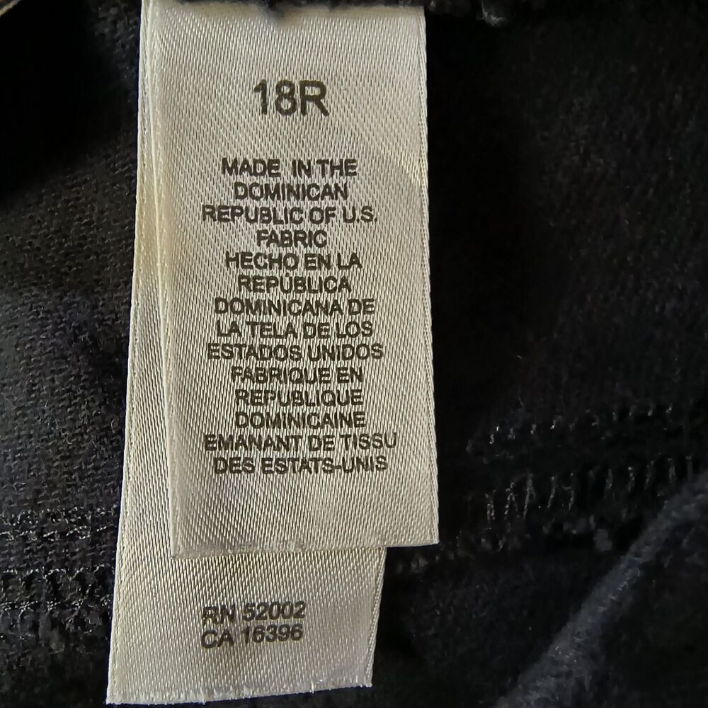 First Issue Liz Claiborne Jeans Women 18 Black Tapered Leg Stretch Denim 36x29 - Picture 6 of 7